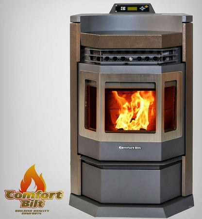 ComfortBilt HP22-N 24" Brown Wood Pellet Stove With Stainless Steel Trim