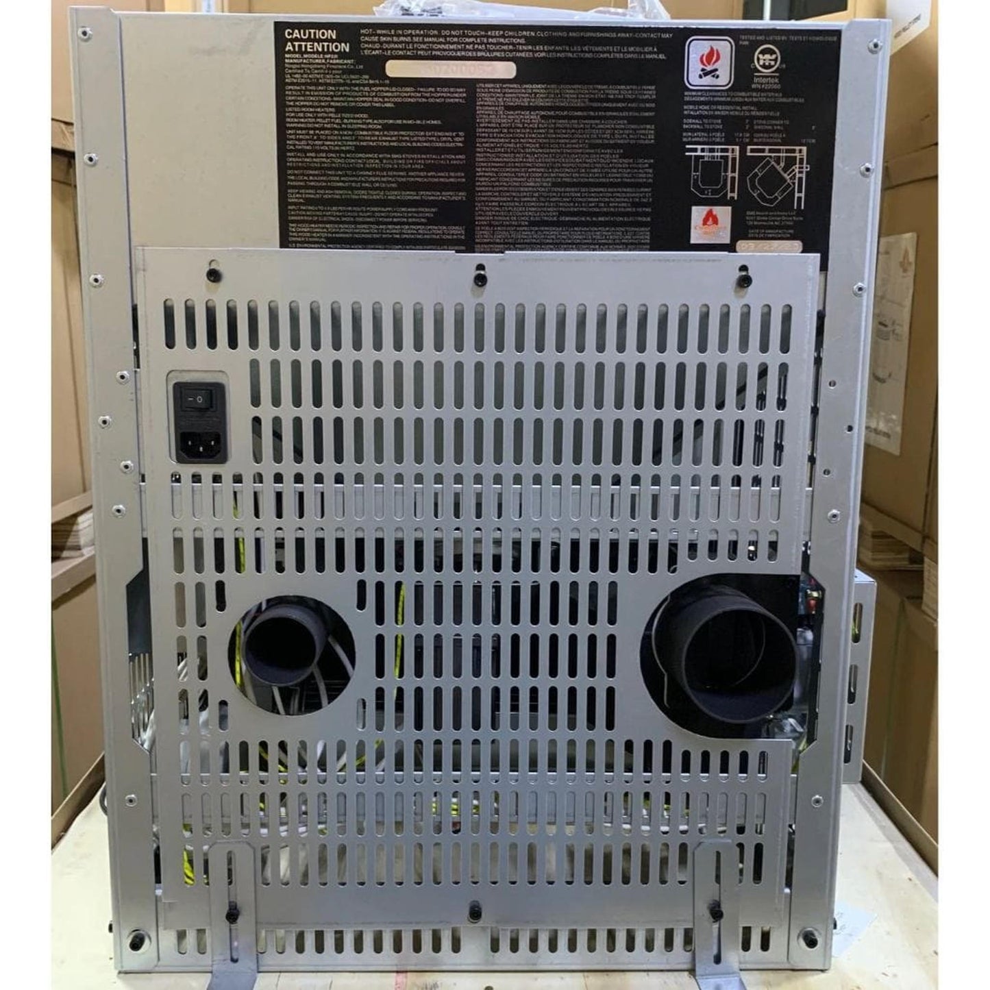 ComfortBilt HP22i 21" Black Wood Pellet Fireplace Insert With Stainless Steel Trim