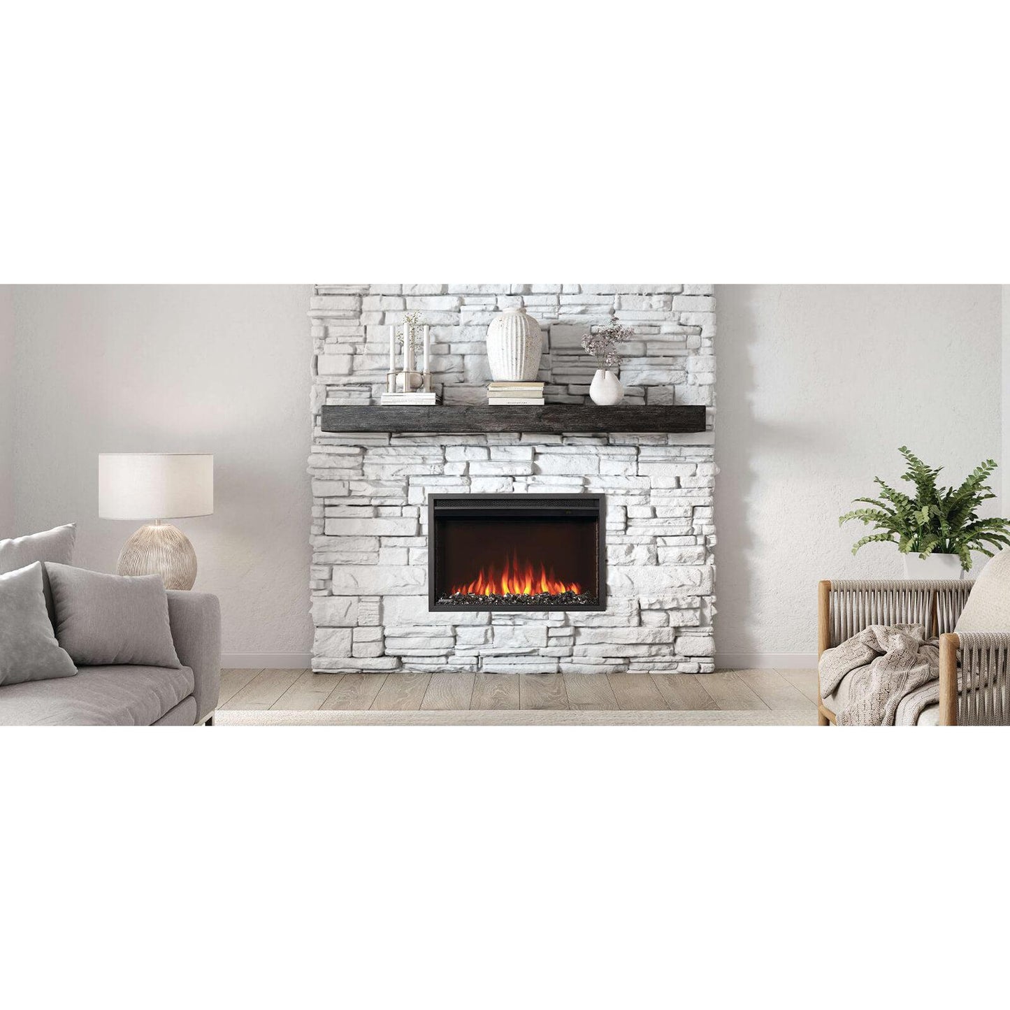 Continental 30" Contemporary Indoor Built-in Electric Fireplace