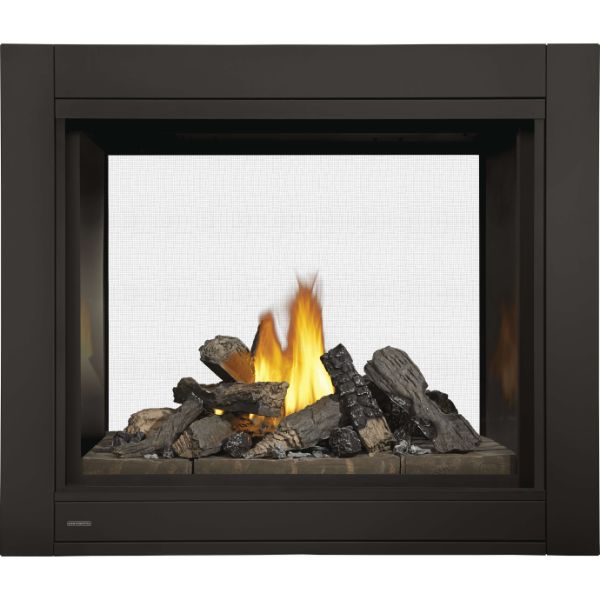 Continental Traditional 46" 2-Sided See-Through Natural Gas Direct Vent Gas Fireplace with Log Set