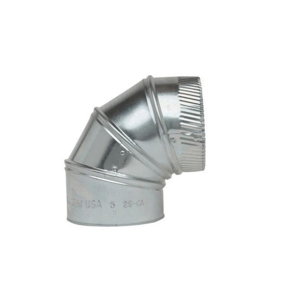 Copperfield 5" Galvanized Connector Pipe 90-Degree Elbow
