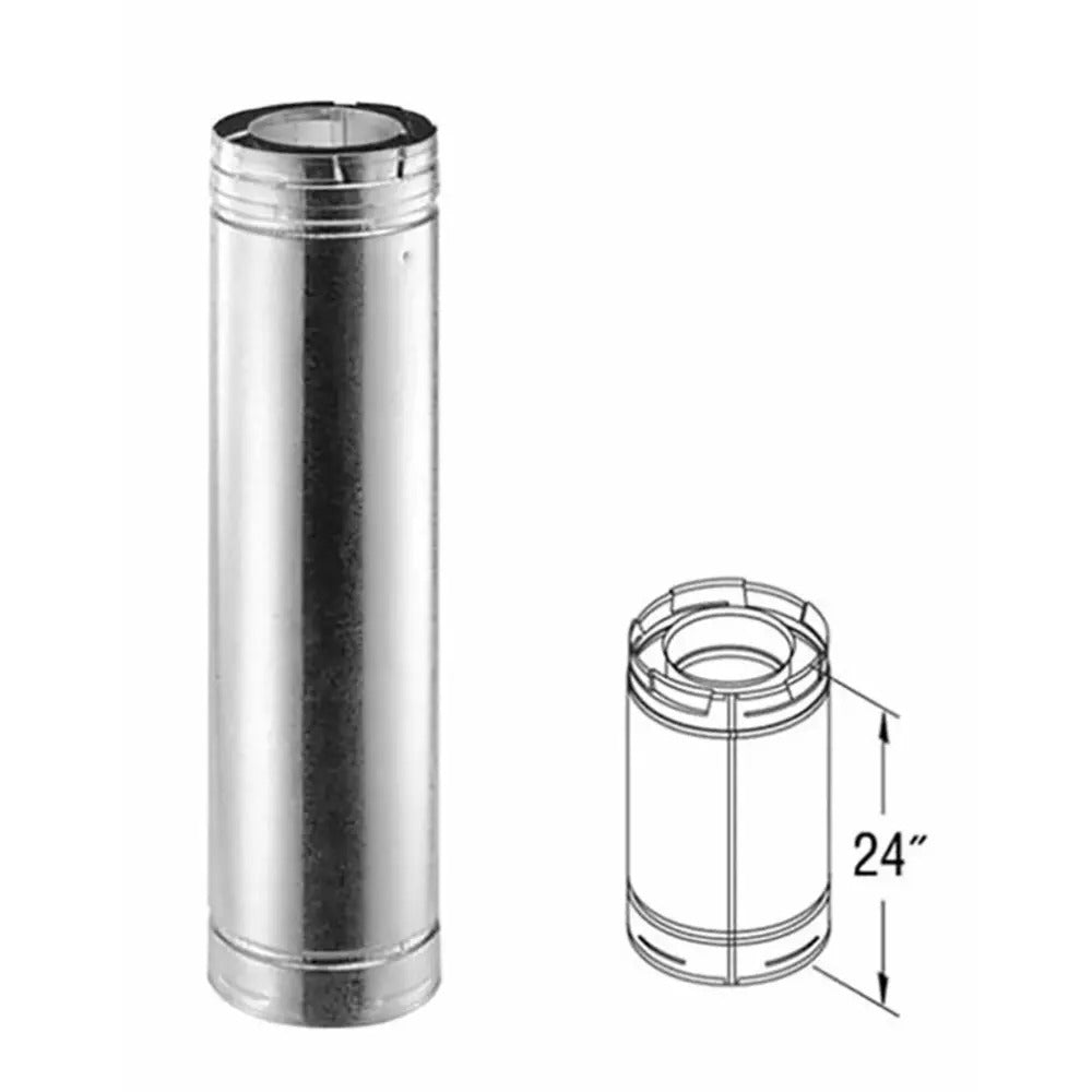 Copperfield DuraVent 5" X 24" DirectVent Pro Double-Wall Galvanized Pipe