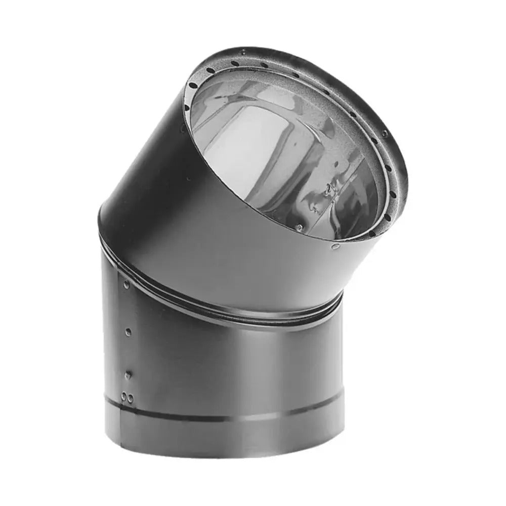 Copperfield DuraVent 6" Black DVL Double-Wall Black 45-Degree Elbow