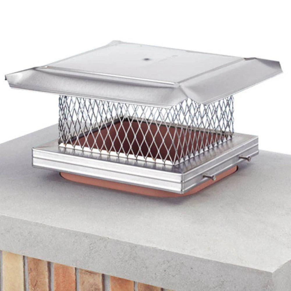 Copperfield HomeSaver Pro 8" x 13" Stainless Steel Single-Flue Chimney Cap Rectangular With 3/4" Mesh