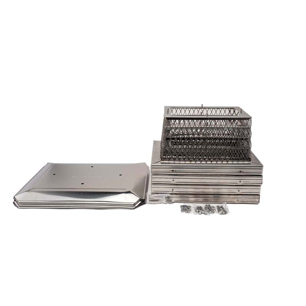 Copperfield HomeSaver Pro 8" x 8" Stainless Steel Single-Flue Chimney Cap Rectangular 4-pack With 3/4" Mesh
