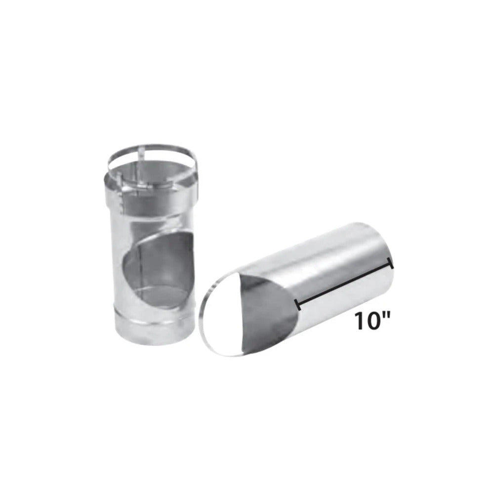 Copperfield HomeSaver UltraPro 5.5" 316Ti-Alloy Stainless Steel Short Tee with 10" Removable Take-Off