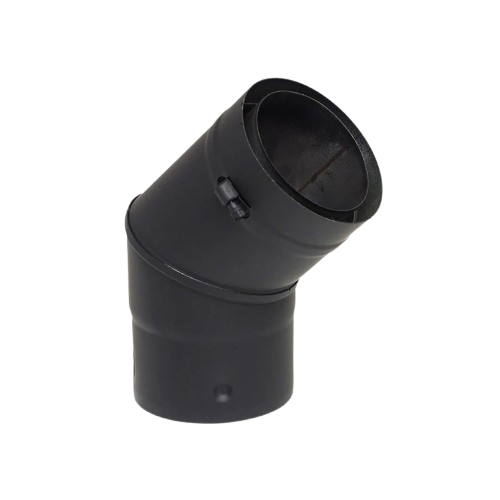 Copperfield Ventis 3" PellentVent 304L Inner/Galvanized Outer 45-Degree Black Fixed Elbow