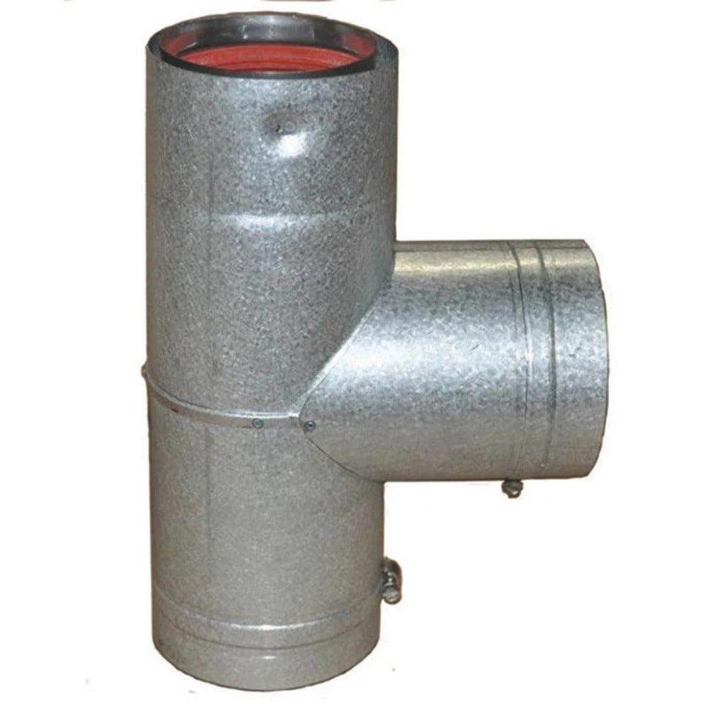 Copperfield Ventis 3" PelletVent Pipe 304L Inner/Galvanized Outer Tee with Cap