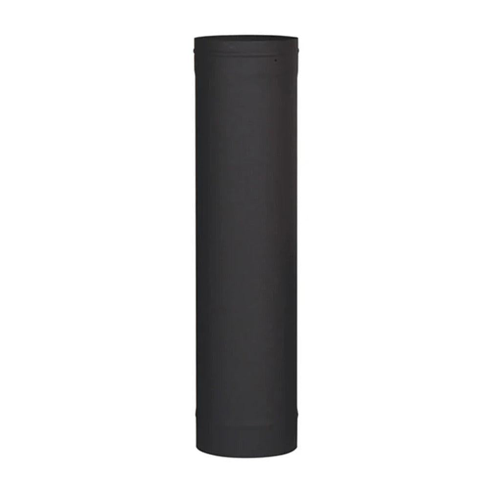 Copperfield Ventis 7" x 48" Single-Wall 22-Gauge Rolled Steel Black Stove Pipe