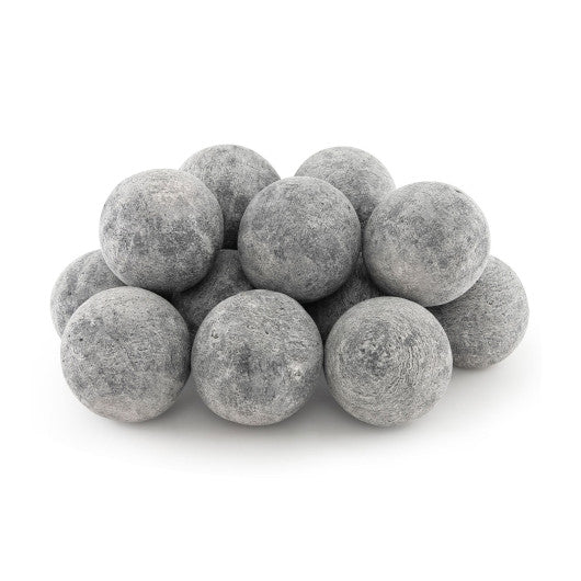 Costway 15 Pieces Gray Ceramic Fiber Fire Balls for Outdoor Use