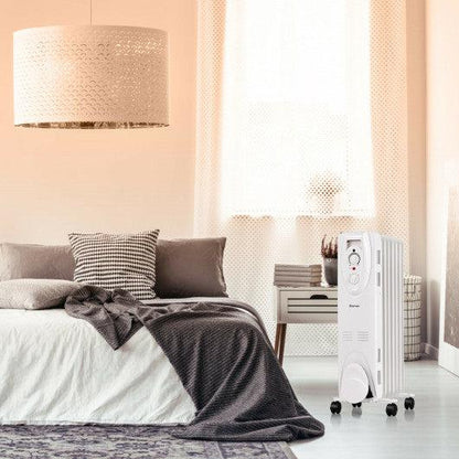 Costway 1500 W Oil Filled Radiator Portable Space Heater with Overheat and Tip-Over Protection