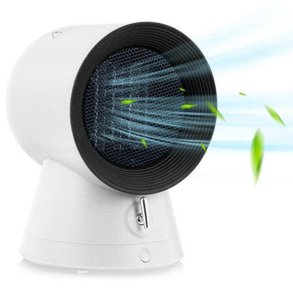 Costway 1500W 2 in 1 Mini Portable Space Ceramic Heater Cooling Fan with Overheat Protection - White