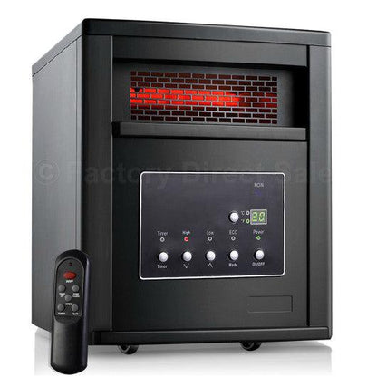 Costway 1500W Black Pro 4 Element Infrared Quartz Heater