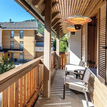 Costway 1500W Electric Hanging Ceiling Mounted Infrared Heater with Remote Control - White