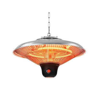 Costway 1500W Electric Hanging Ceiling Mounted Infrared Heater with Remote Control - White