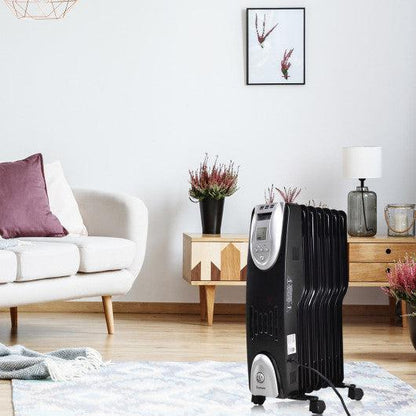Costway 1500W Electric Oil Filled Safe Digital Radiator Heater