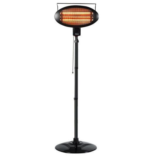 Costway 1500W Electric Patio Heater Freestanding Halogen Warmer