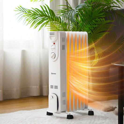 Costway 1500W Electric Space Heater with 3 Heat Settings and Safe Protection