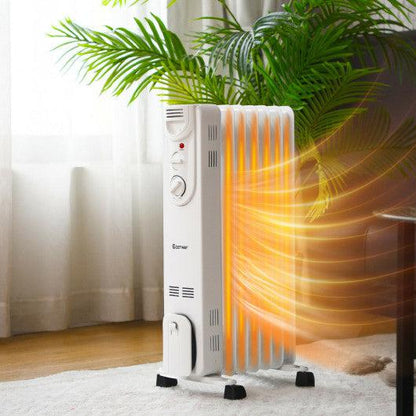 Costway 1500W Electric Space Heater with 3 Heat Settings and Safe Protection