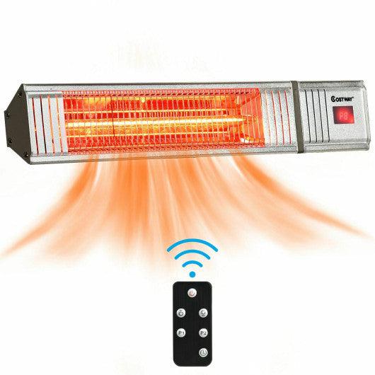 Costway 1500W Infrared Patio Heater with Remote Control and 24H Timer for Indoor and Outdoor