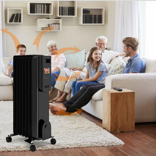 Costway 1500W LCD Electric Radiator Heater with Remote Control