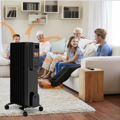 Costway 1500W LCD Electric Radiator Heater with Remote Control