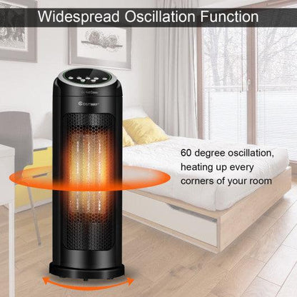 Costway 1500W LED Portable Oscillating PTC Ceramic Space Heater