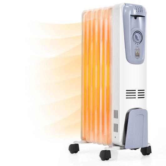 Costway 1500W Oil Filled Radiator with Thermostat and 4 Bottom Wheels