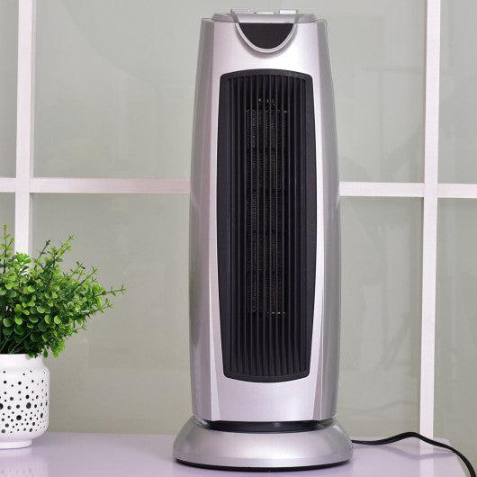 Costway 1500W Oscillating Electronic Thermostat 2 Heat Setting Space Heater