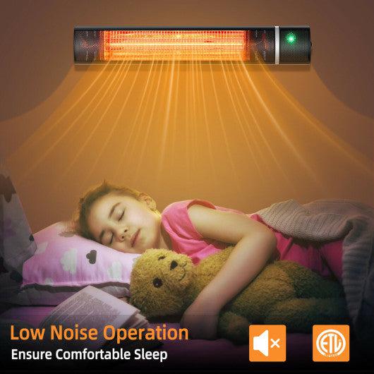 Costway 1500W Outdoor Electric Patio Heater with Remote Control - Black