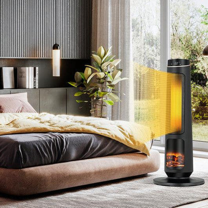 Costway 1500W PTC Fast Heating Space Heater for Indoor Use - Black