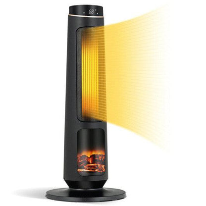 Costway 1500W PTC Fast Heating Space Heater for Indoor Use - Black