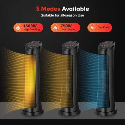 Costway 1500W PTC Fast Heating Space Heater with Remote Control