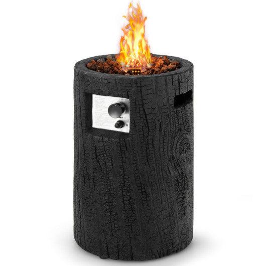 Costway 16" Black Auto-Ignition Patio Gas Fire Pit with Waterproof Protective Cover