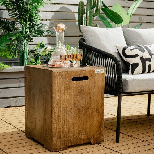 Costway 16" Outdoor Hideaway Table Cover for Standard 20 lbs Propane Tank-B