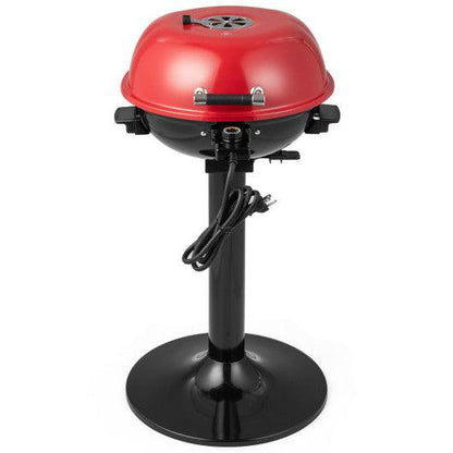 Costway 1600W Red Electric BBQ Grill with Removable Non-Stick Warming Rack