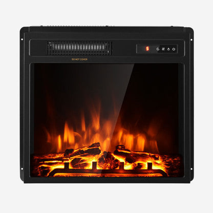 Costway 18" 1500W Electric Fireplace Freestanding and Recessed Heater
