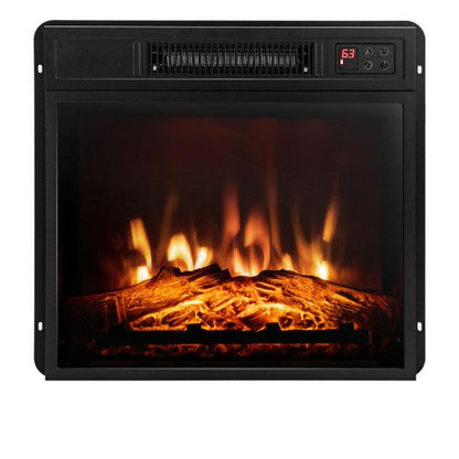 Costway 18" Electric Fireplace Inserted with Adjustable LED Flame