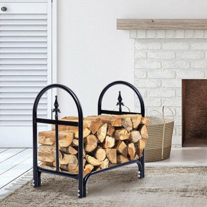 Costway 2' Outdoor Heavy Duty Steel Firewood Storage Holder
