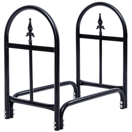 Costway 2' Outdoor Heavy Duty Steel Firewood Storage Holder