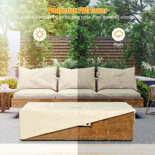 Costway 2 Piece Outdoor Propane Fire Pit Table Set