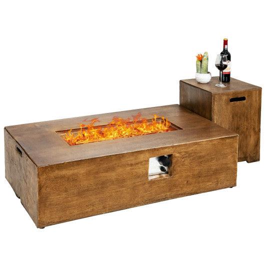 Costway 2 Piece Outdoor Propane Fire Pit Table Set