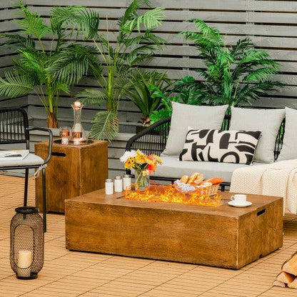 Costway 2 Piece Outdoor Propane Fire Pit Table Set