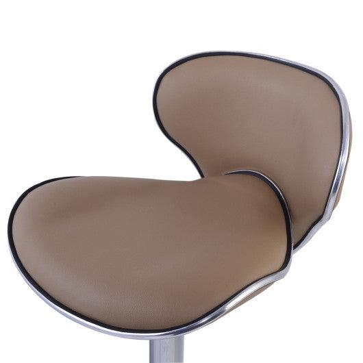 Costway 2 Sets Black Bar Stools Leather Modern Hydraulic Swivel Dinning Chair Barstools