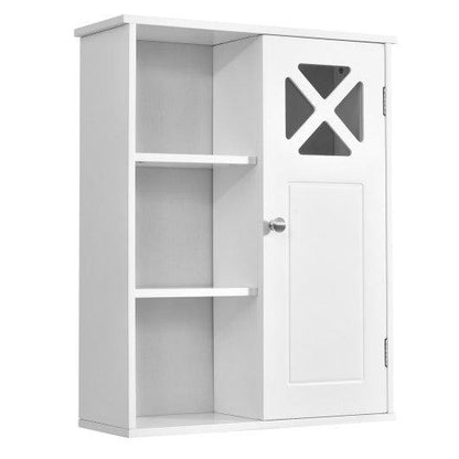Costway 2-Tier Multipurpose Wall-Mounted Cabinet Bathroom Storage
