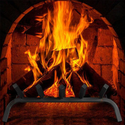 Costway 21" Iron Fireplace Log Grate Firewood Burning Rack
