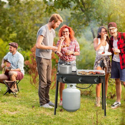 Costway 225,000 BTU Portable Propane 3 Burner Gas Cooker