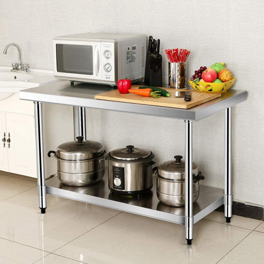 Costway 24 x 36 Inch Stainless Steel Commercial Kitchen Food Prep Table