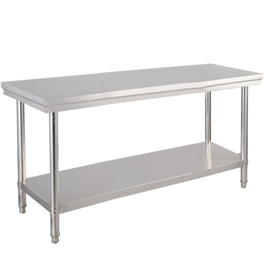 Costway 24" x 48" x 31.5" Stainless Steel Commercial Kitchen Food Prep Table