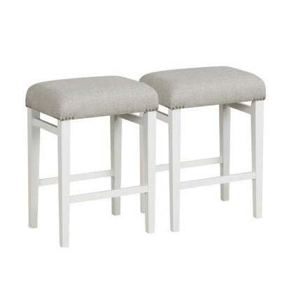 Costway 24.5" 2 Pieces Backless Barstools with Padded Seat Cushions